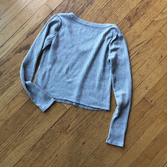 Seriously Soft Perfect V Long sleeve ribbed crop top Size XS - Picture 2 of 5